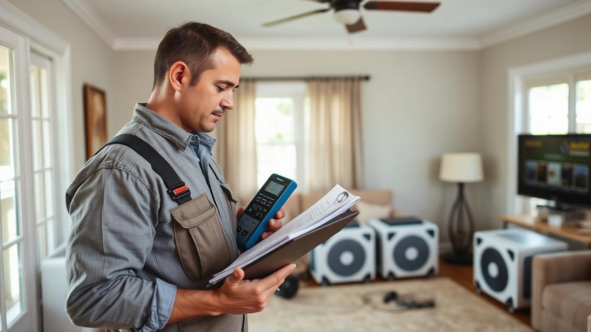 Restoration professional reviewing a water damage estimate with a homeowner in Mobile, Alabama